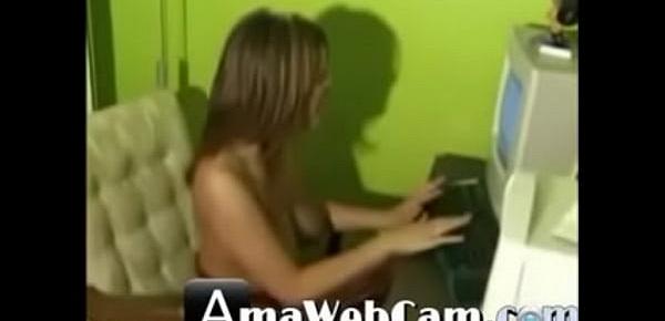  Girl filmed while she plays with her pussy - AmaWebCam.com